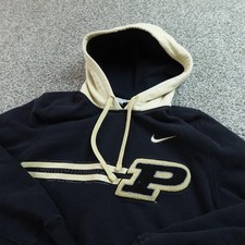 Purdue Boilermakers Hoodie Mens S Black NCAA Football Nike Sweatshirt Pullover
