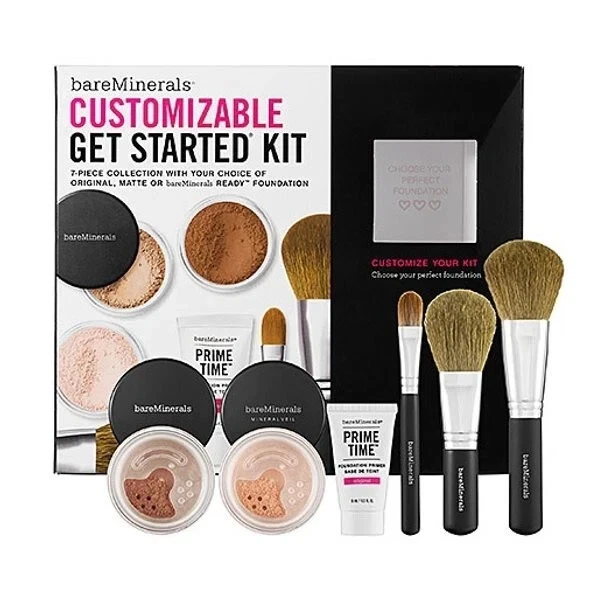 bare Minerals GET STARTED KIT SET 7-PC * Original Medium Beige Full Size