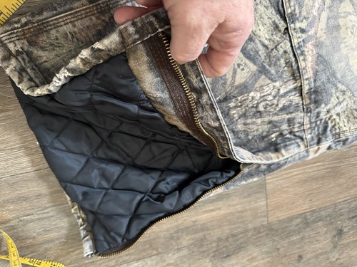 CARHARTT Mossy Oak Camo Quilt Lined Bib Overalls Youth Size 14 EUC!!! - Picture 3 of 19