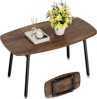 Folding Coffee Table Rustic Small Coffee Tables for Living Room Farmhouse Por...