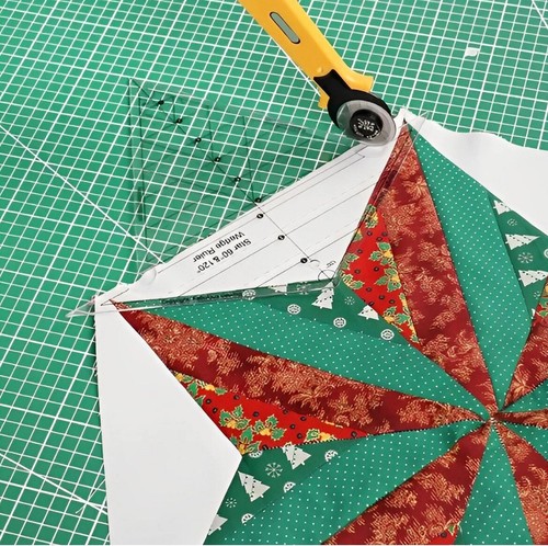 Fabulous Sewing Star 60°&120° Wedge Ruler, Non-Slip Clear Acrylic Sewing Tool - Picture 4 of 5