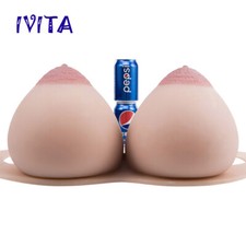 IVITA 11XL Big Areola Vest Silicone Breast Forms Transgender I Cup Boobs
