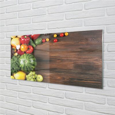 Tulup Acrylglas 140x70 Wandkunst Watermelon Tomaten Dill