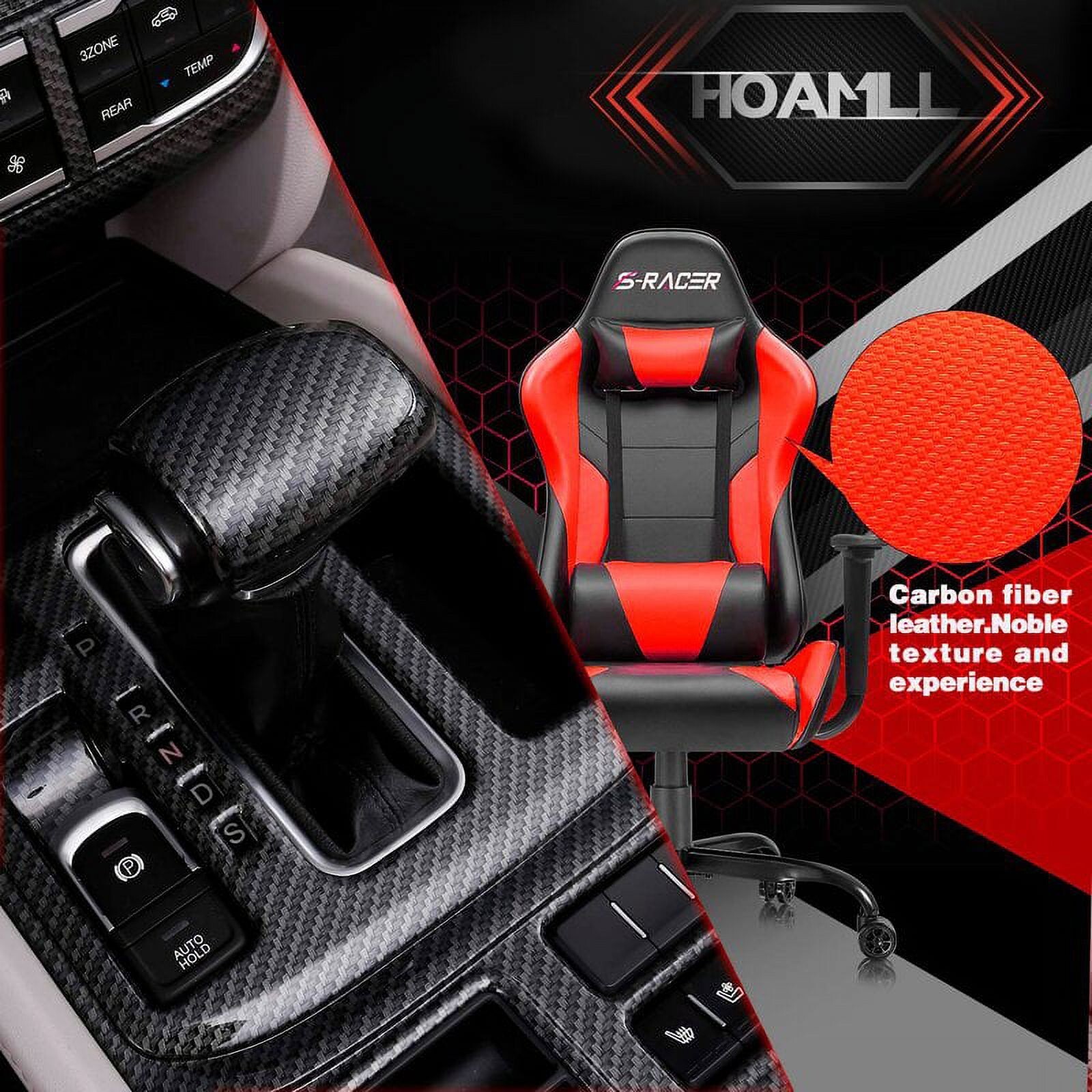 St Racer Chair S-Racer Gaming Chair Office Chair Synthetic Leather Adjustable Seat ...