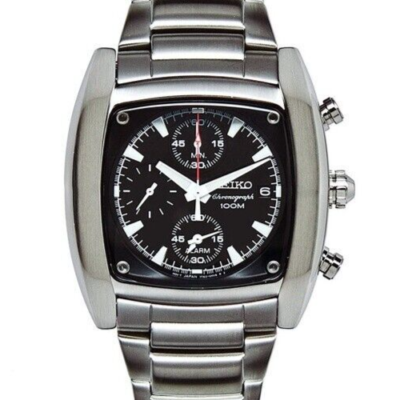 SEIKO CHRONOGRAPH SNAA97P1 Quartz Watch Silver Steel 100m 7T62