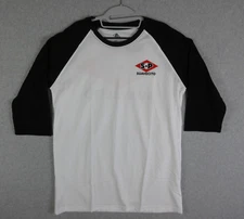 Suavecito Pomade T Shirt Mens Large White Black 3/4 Sleeve Baseball Style Tee