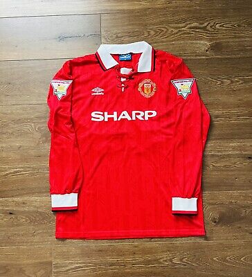 1992/93/94 Manchester United Home Long Sleeves Shirt Jersey 1992/93/94 Manchester United Home Long Sleeves Shirt Jersey