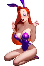 Jessica Rabbit Waifu Weatherproof Anime Sticker 6" Car Decal