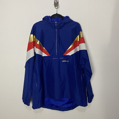 Adidas Fontanka Pullover Windbreaker Jacket Men s NWT Size Large.