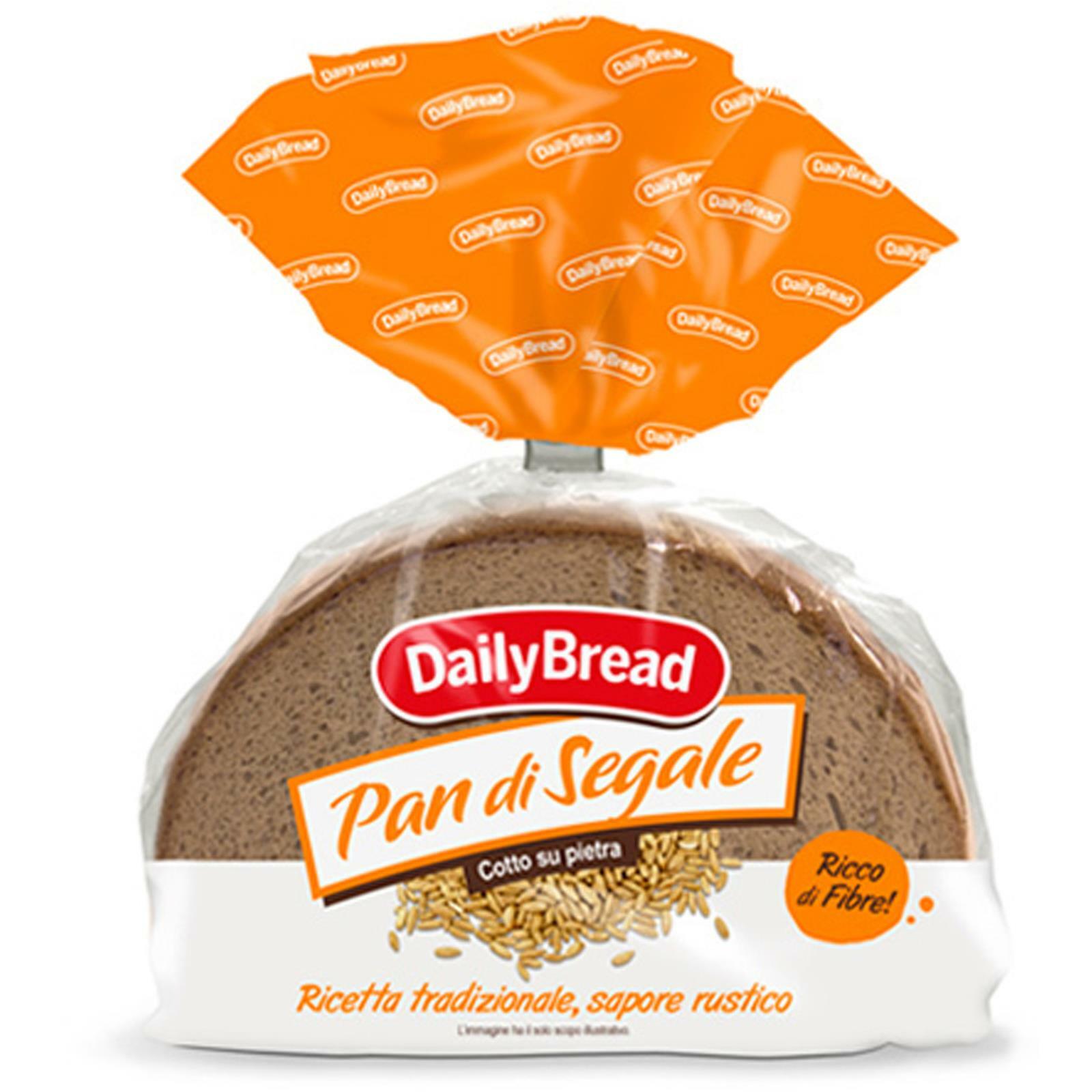PANE A FETTE DAILY BREAD PANE DI SEGALE 500 GR BUN PANINO RICETTA TRADIZIONALE