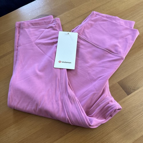 Lululemon Align HR Crop 21” Double Lined Nulu Size 10 Pink Blossom PBOL New Wtag - Picture 2 of 6