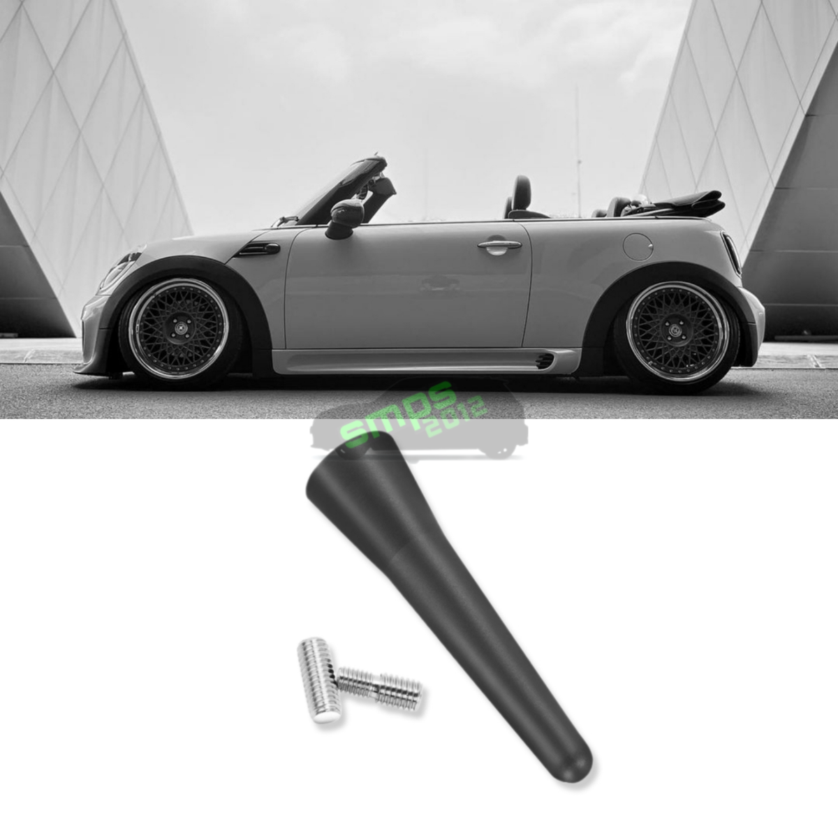Autotecnica Antenna / Aerial Only Stubby Bee Sting For Renault Trafic & Master Vans - Black Carbon 7.5 - View #9