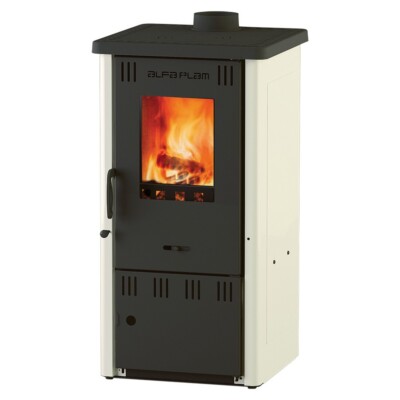 Kaminofen Alfa Plam Elita 2 Eco 6,5 kW Energieklasse A+ Küchenherd Elfenbein NEU