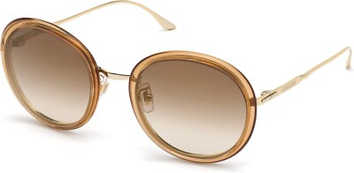 Longines LG0011-H 45G Gold/ Brown Round Plastic Sunglasses Frame 56-23-135