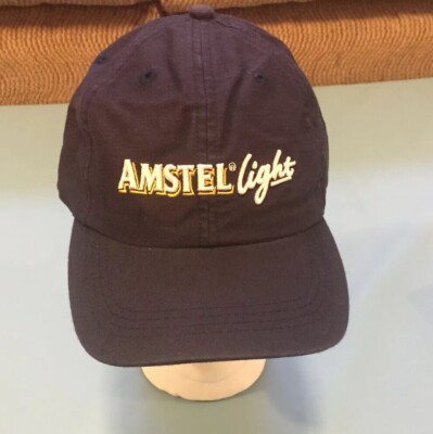 VINTAGE Amstel light beer Navy Blue Baseball  Hat strap snapback hat NOS
