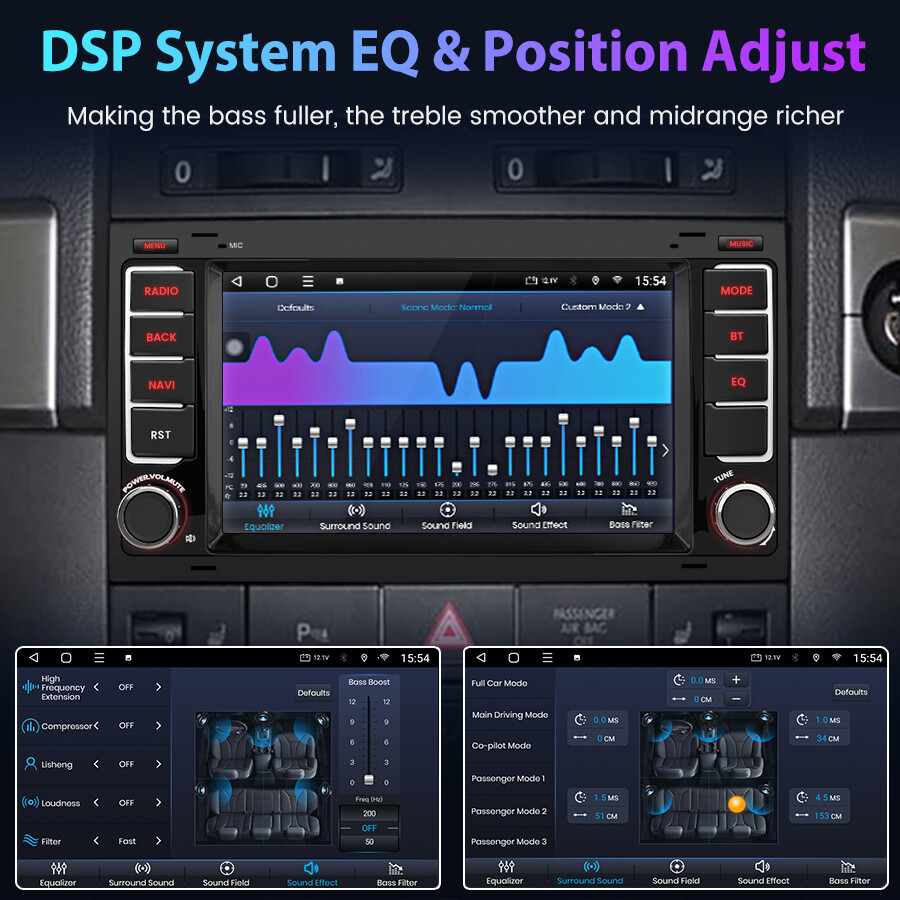 For VW Touareg T5 Multivan Android 12 DAB Car Stereo Radio Sat Nav GPS