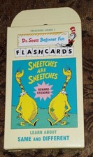 Dr. Seuss Beginner Fun Flash Cards Sneetches Are- Same Different Preschool -2nd