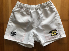 Canterbury Kids Boys 10 YRS Sports Shorts White with Logos Drawstring Elastic
