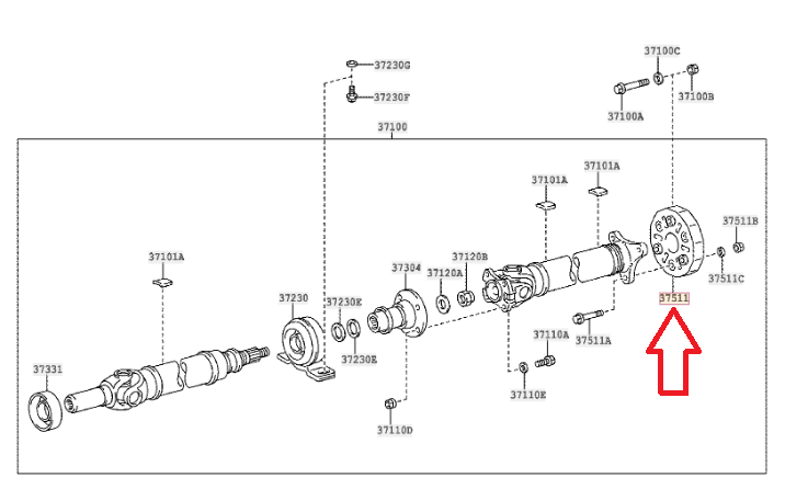 Toyota Lexus Rubber Driveshaft Coupling Flex Plate 37511-24010
