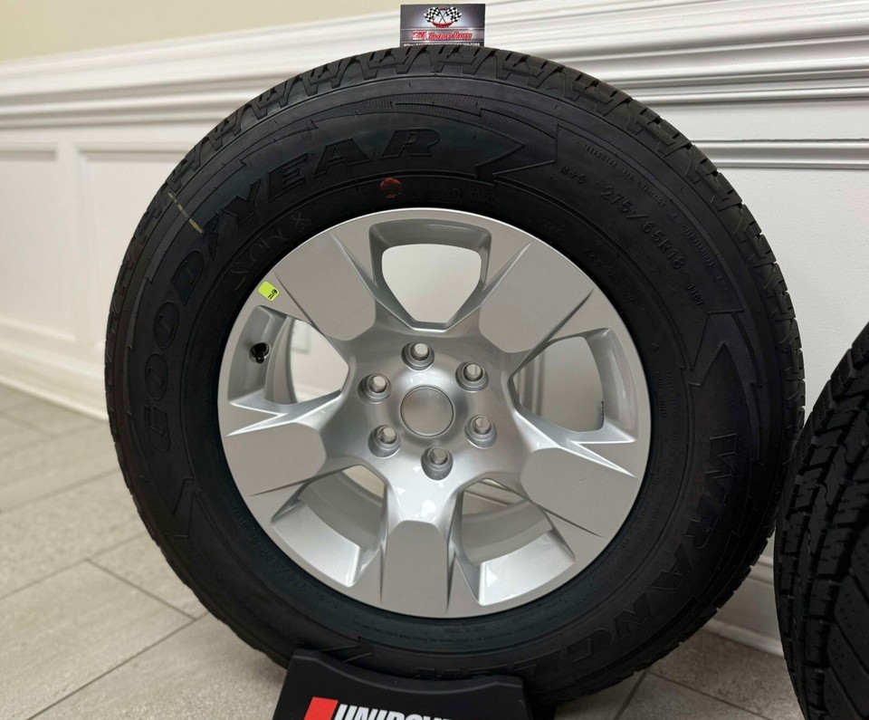 SETOF4 Takeoff Goodyear Wrangler 275 65 18 Mounted On 6 X 5 5 Wheels setof4-takeoff-goodyear-wrangler-275-65-18-mounted-on-6-x-5-5-wheels