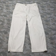 Chico's Pants Womens 1 White Pockets Crop