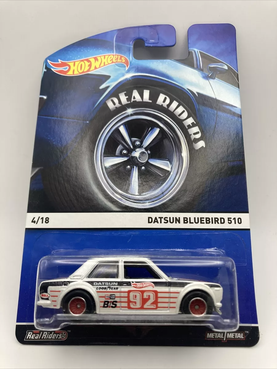 Hot Wheels Heritage Real Riders #4/18 Datsun Bluebird 510 White #92 Hot Wheels Heritage Real Riders #4/18 Datsun Bluebird 510 White #92