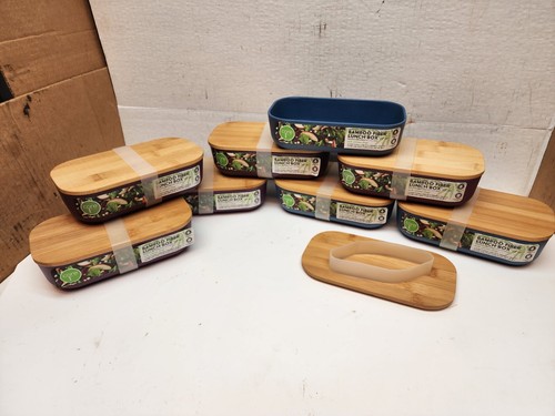 Lot 8 new Core 28oz Bamboo Fiber Lunch Box with Cutting Board Lid - Picture 2 of 10