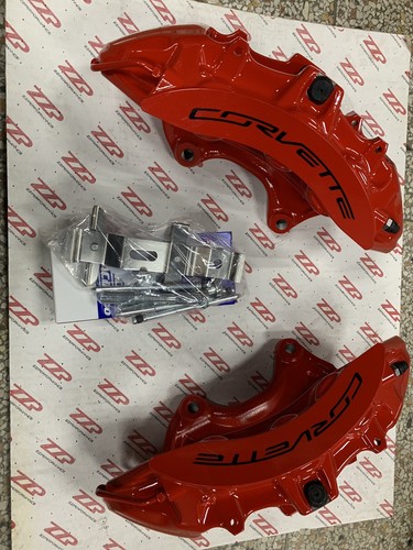 New GM 2015-19 Chevy Corvette Z06 Front Red Brembo 6 Piston Calipers + Pin Kit - Picture 4 of 7