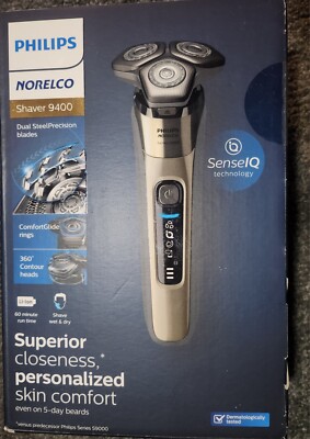 Philips Norelco 9400 Rechargeable Electric Shaver, S9502/83 - SenseIQ ...