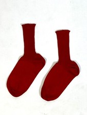 Vintage 1950's DEADSTOCK or NEW OLD STOCK NWOT Child Children's red cotton socks