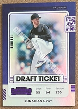 Jonathan Gray 2021 Panini Contenders Draft Ticket Purple #42 /99 Foil Parallel