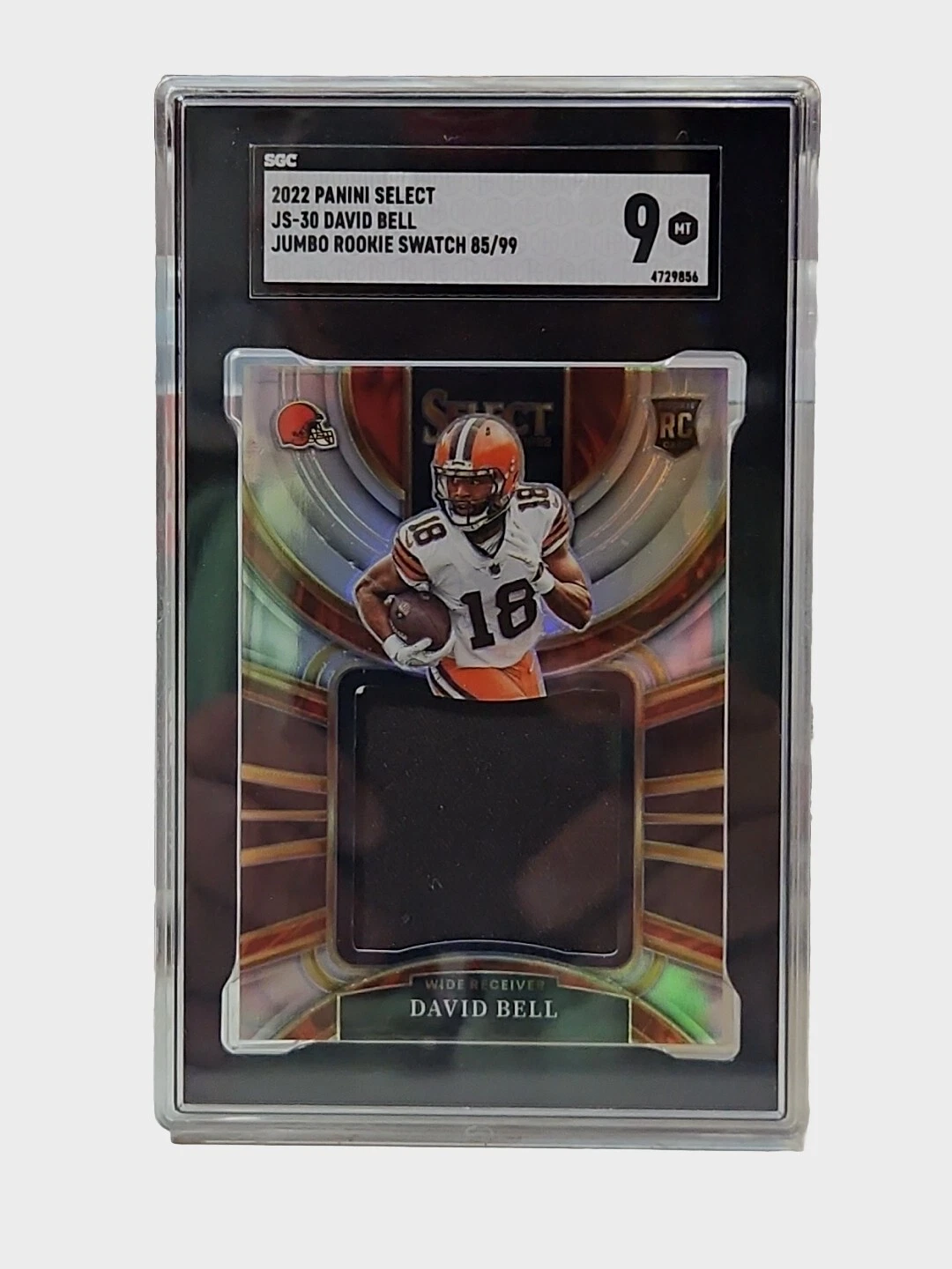 David Bell Panini Select Jumbo Rookie Signature Swatch #JRSDB Neon Orange Pulsar Prizm