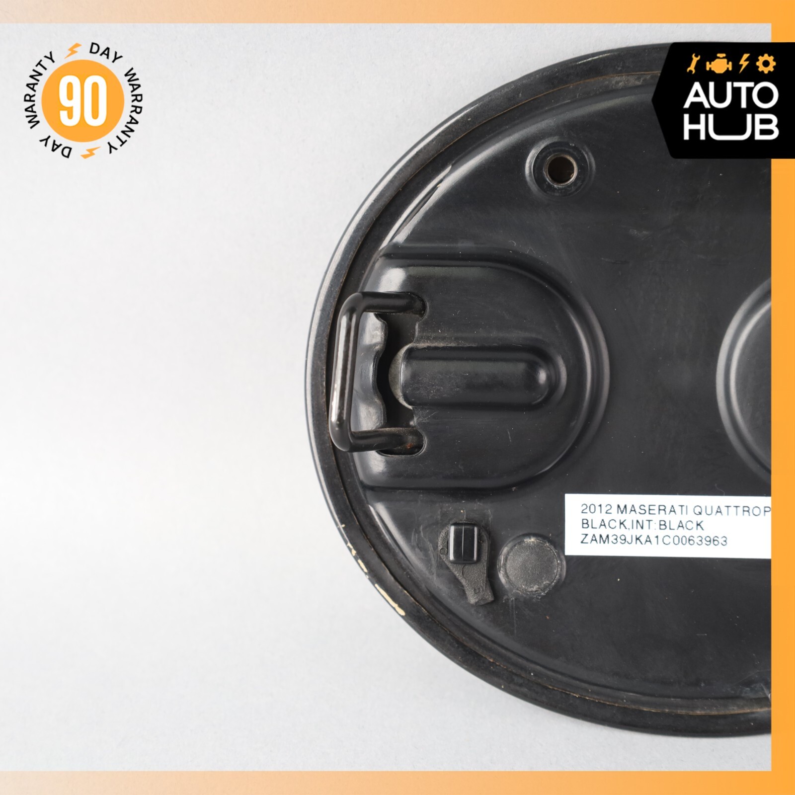 03-13 Maserati Quattroporte M139 Fuel Gas Tank Lid Door Cover Black OEM 68k