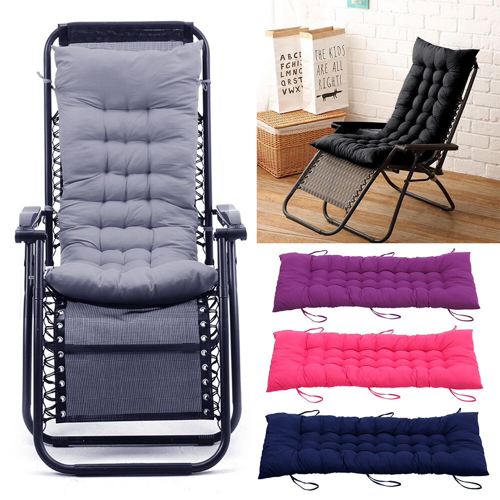 Garden Sun Lounger Cushion Cotton Mat Recliner Chair Bench - Main Image