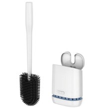 MR.SIGA Toilet Bowl Brush and Holder, Durable and Flexible Bristles, Wall...