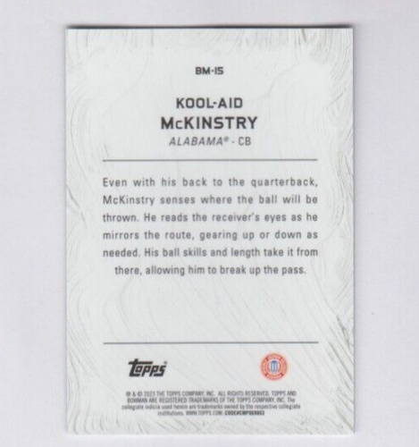 Kool-Aid McKinstry 2023 Bowman cromo U RC obras maestras refractor #BM-15 SAINTS - Imagen 2 de 2