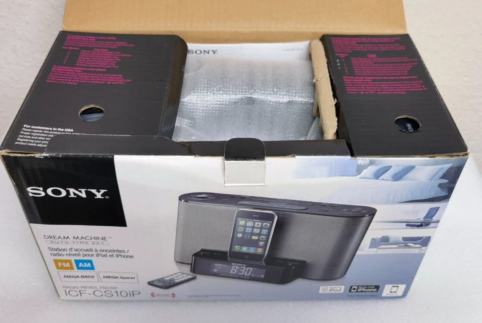 SONY Dream Machine ICF-CS10iP iPod Dock & AM/FM Clock Radio - Image 4 of 4