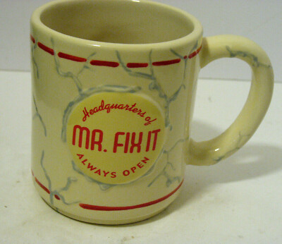 Enesco Mr Fixit Always Open Hot Glue World Coffee Mug Cup Tea