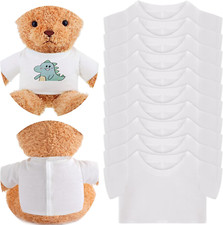 10 Pcs Stuffed Bear Tee Shirt Stuffed Animal Clothes Bear Basic Sublimation Blan