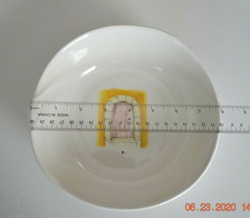 Pensionierte Rae Dunn französische Skizze Boutique Aquarell TÜR Pastaschalen nummeriert 1&2 - Bild 8 von 9
