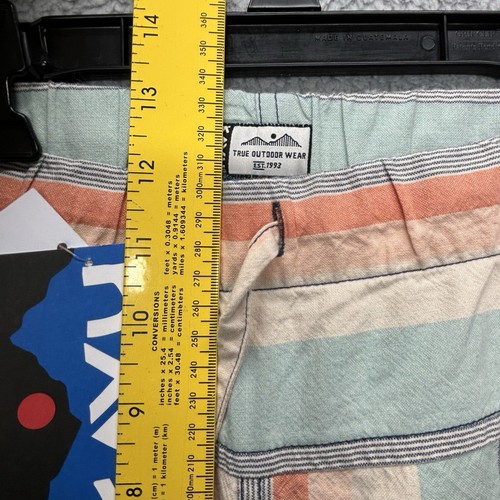KAVU Womens Woodside Cool Stripe Pants Large Crop Active Outdoors Athleisure - 第 10/11 張圖片