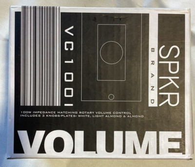 Spkr Brand VC1001 100 Watt Impedance Matching In Wall Stereo Volume Control