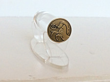 Handgun Firearm Gun Safe Shelf Display Rod - Brass 7/8" Colt Rampant Topper