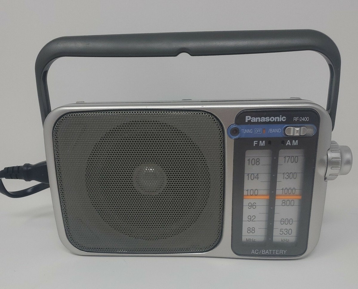 Panasonic RF2400D 2-Band Portable AM/FM Radio,Silver/Grey Tested