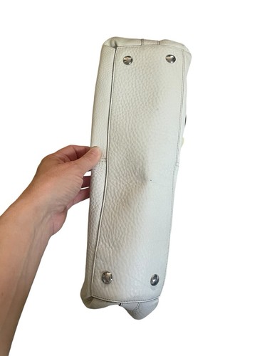 Borsa a tracolla Coach Penelope Off White foderata in pelle e seta con ciottoli NO. M0993-F14682 - Foto 5 di 13