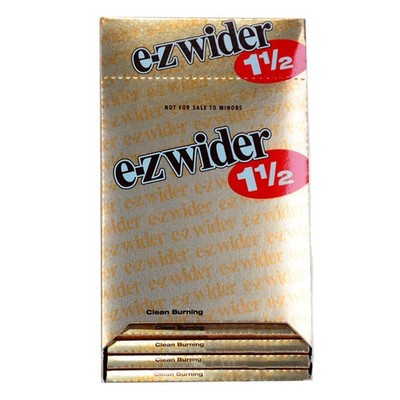 E-Z Wider Gold Lights 1 1/2 Cigarette Light Rolling Paper 24 Packs Full Display