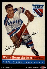 1954 Topps #22 Wally Hergesheimer Rangers-Hockey 5 - EX