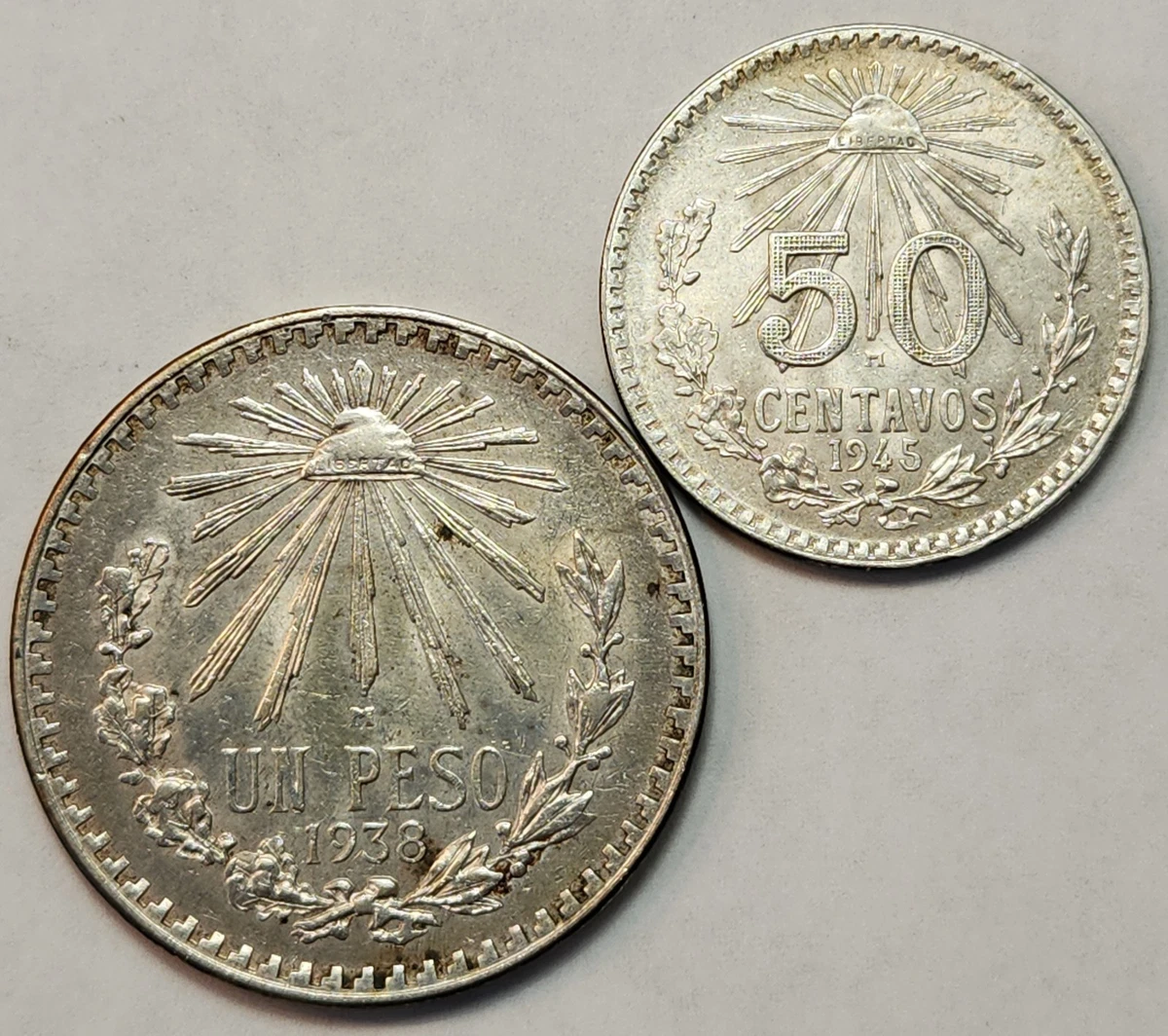 1 比索1938 年银色墨西哥硬币(1905-现在) | eBay