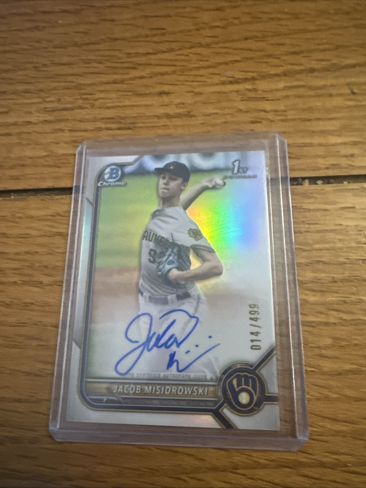 2022 Bowman Draft Chrome Autographs Jacob Misiorowski #CDA-JMI Refractor /499