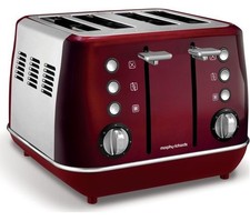 Morphy Richards 4 Slice Toaster Evoke One Red High Lift Eject Toaster 240111